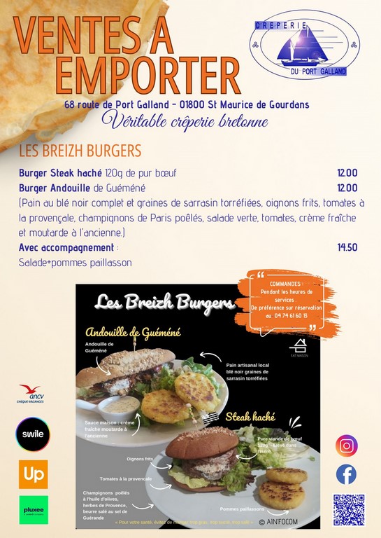 ventes à emporter 