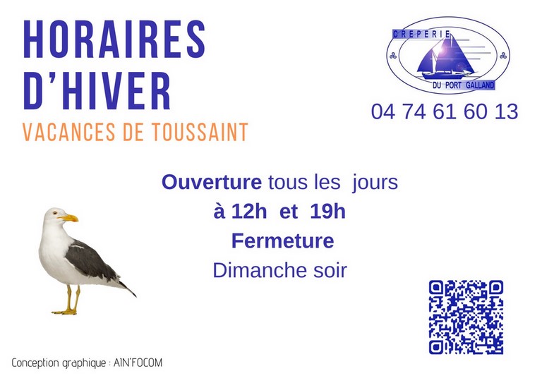 horaires vacances toussaint